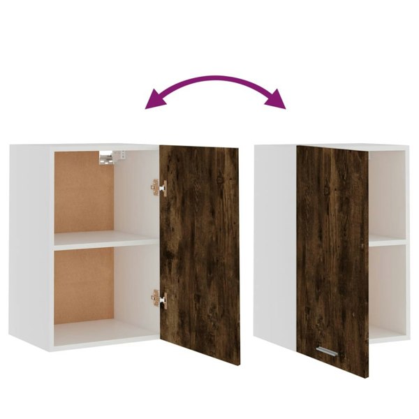 Berkfield Hanging Cabinet Smoked Oak 39.5x31x60 cm Engineered Wood