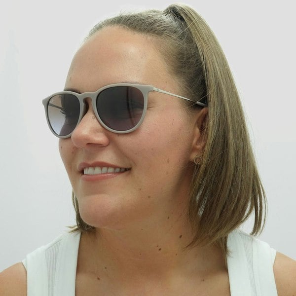 Ray-Ban Sunglasses Erika 4171 600068 Dark Rubber Sand Brown Gradient
