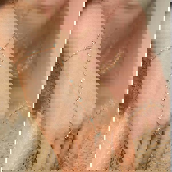 BLOOMTINE Illuminess™ Sterling Silver Sparkle Diamond Hand Chain