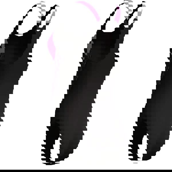 Speedo HyberBoom Splice Racerback swimsuit in black and pink