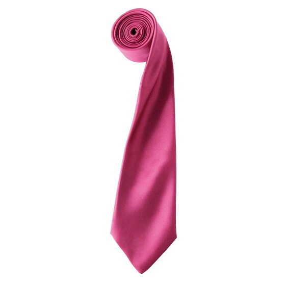 Premier Unisex Adult Colours Satin Tie - Hot Pink