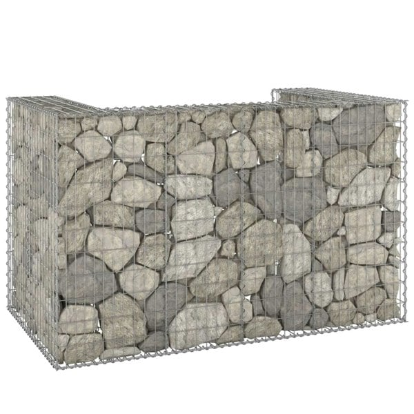 Berkfield Gabion Wall for Garbage Bins Galvanised Steel 180x100x110 cm