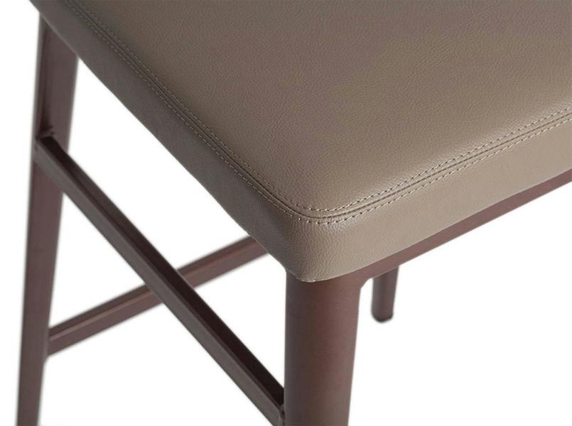 Angel Cerdá Stool in Dark Mink Leatherette 4000