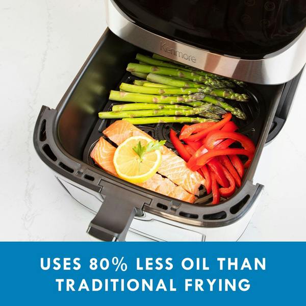 Kenmore 7.8L Air Fryer Family Size Digital Air Fryer with Touchscreen, 12 Presets & Timer