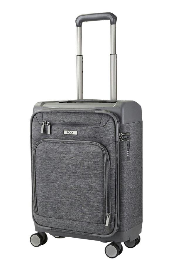 Rock Luggage Lightweight Soft Suitcase 4 Wheel Luggage Travel Trolley Cases Cabin Bags