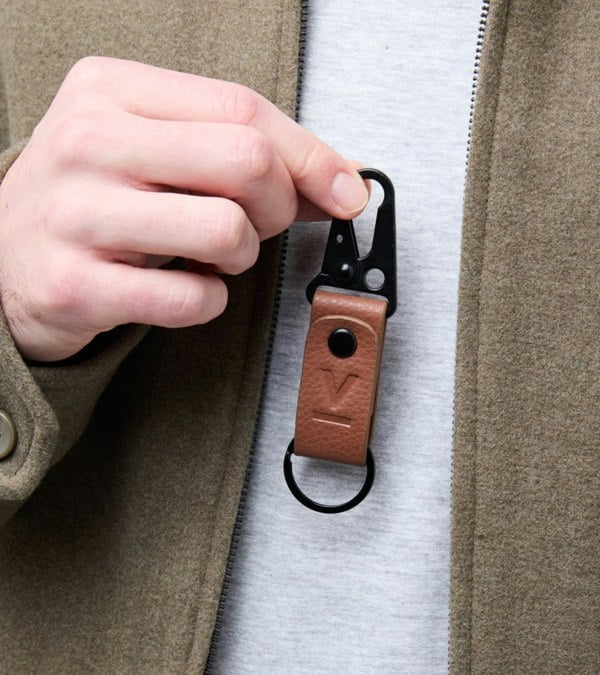 Votch Ray Vegan Bio-Based Bamboo Key ring in brown