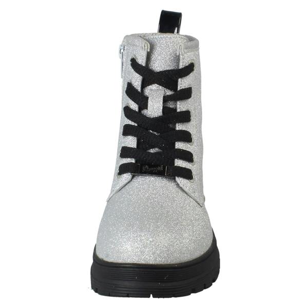 Pineapple Girls Pineapple Low Heel Lace Up Heart Glitter Boots with Inside Zip H4196