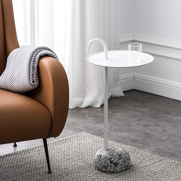 Stone Crutch Side Table, Black-Weilai Concept-White-Weilai Concept