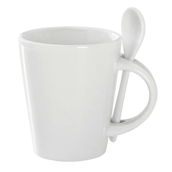MidOcean Sublimkonik Sublimation 300ml Mug & Spoon Set - White - 