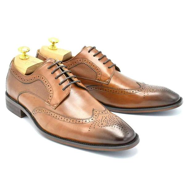Paolo Vandini Gerard Brogue Leather Shoe - Tan