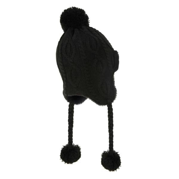 Mountain Warehouse Womens/Ladies Sierra Knitted Thermal Bomber Hat - Black - 