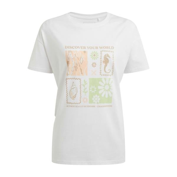 Craghoppers Womens/Ladies Yago Discover Your World T-Shirt - White - 