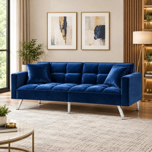 Kosy Koala Modern 2 Seater Sofa Bed - Click Clack Living Room Recliner Couch Sofa
