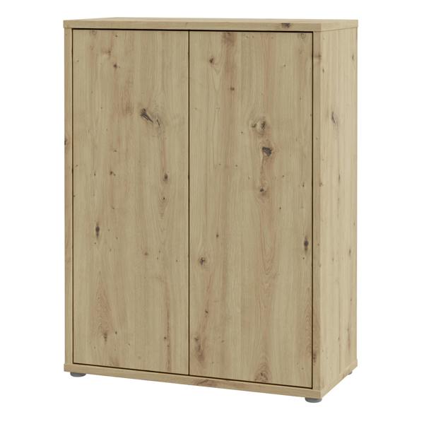 Furniture To Go Alice Springs Shoe Cabinet with 2 Doors Push-to-Open in Artisan Oak