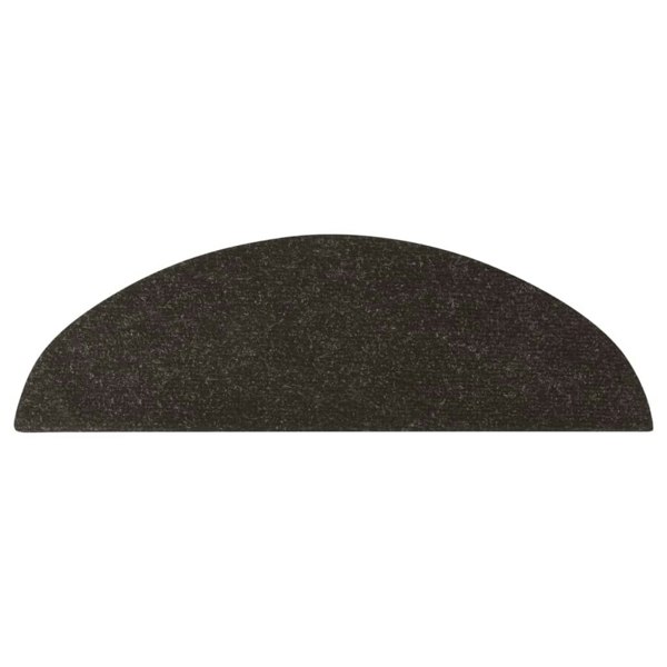 Berkfield Stair Mats Self-adhesive 10 pcs Black 56x17x3 cm