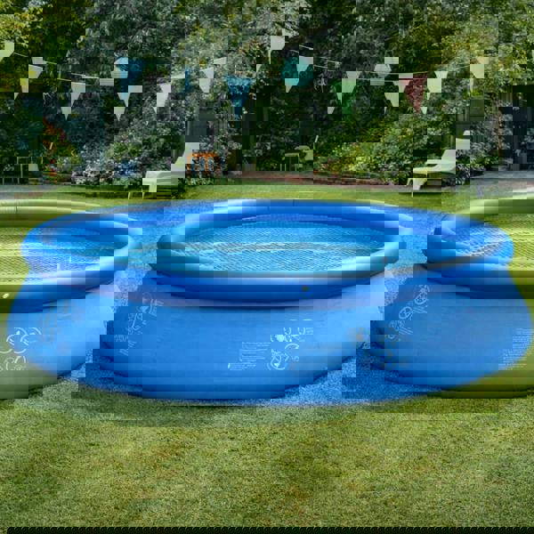 smartbies Intex 10 x 30 Easy Set Pool, Above-Ground Swimming Pool for Gardens