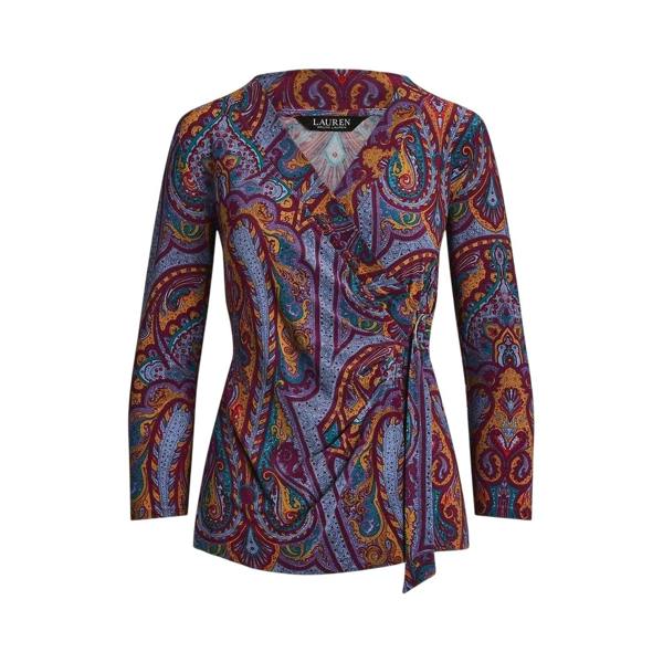 Ralph Lauren Womens/Ladies All-Over Print Ruched Wrap Top - Fuchsia/Multicoloured - 