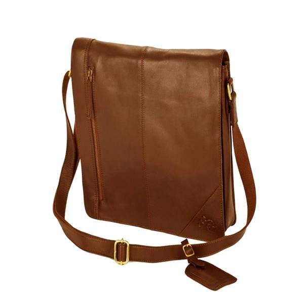Eastern Counties Leather Narrow Messenger Bag - Tan