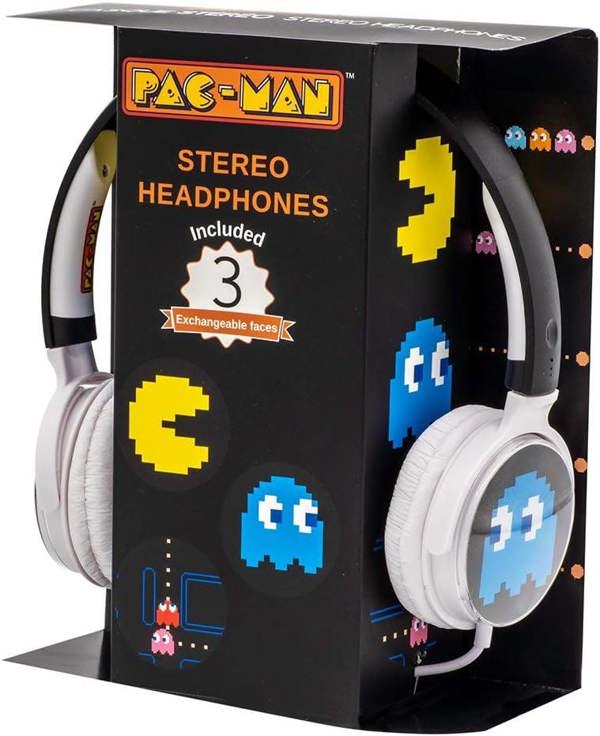 Star Wars TEKNOFUN Pac-Man Stereo Wired Headphones with 3 Exchangeable Face White/Black - 811298201808
