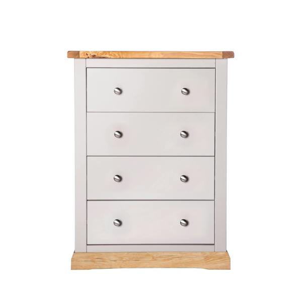 Bomporto 4 Drawer Chest of Drawers Chrome Knob