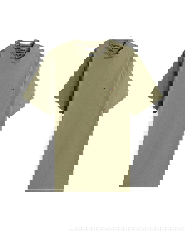 Tommy Hilfiger Essential Seasonal Regular Fit Solid Mens T-Shirt - Battle Green