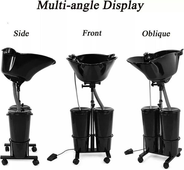 HYGRAD BUILT TO SURVIVE Portable Salon Sink & Hair Wash Basin with Foot Pedal, 2×10L Tanks | HYGRAD®
