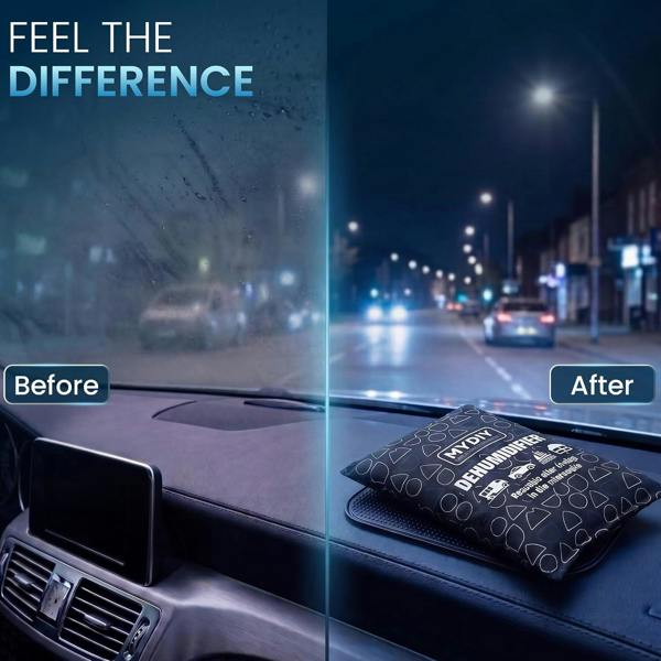 MY DIY PROFESSIONAL PRODUCTS Reusable Car Dehumidifier Bag - Moisture Absorber with Non-Slip Mat For Cars, Caravans, Home – Rechargeable in Microwave