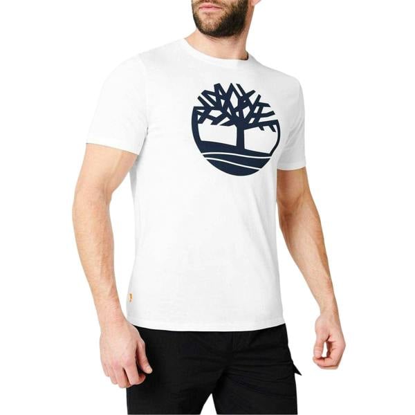 Timberland Mens Logo T-Shirt - White - 