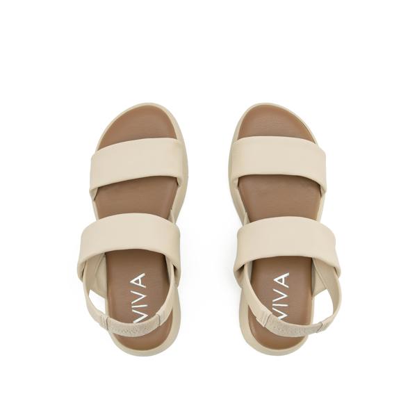 VIVA Elle: Women's Lightweight Elasticated Strap Flatform Wedge Sandals
