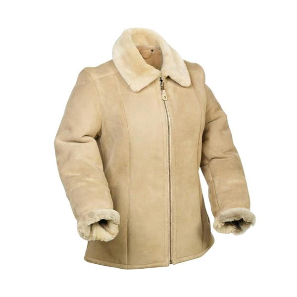 Eastern Counties Leather Womens/Ladies Hillary Aviator Sheepskin Coat - Mushroom