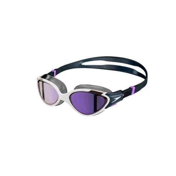Speedo Biofuse 2.0 female goggles with mirrored lens in purple silver