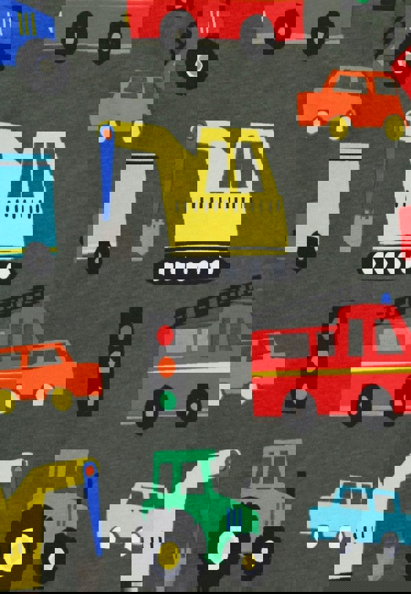 Organic Transport Print Sleepsuit - Toby Tiger