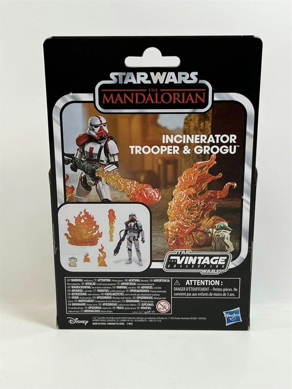 incinerator trooper and grogu the mandalorian deluxe 3.75 hasbro f5574