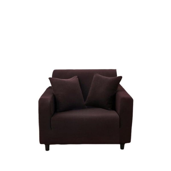 Anyhouz Anyseat 1 Seater Sofa Cover Plain Coffee Style and Protection For Living Room Sofa Chair Elastic Stretchable Slipcover