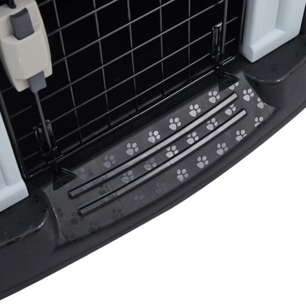 Weatherproof Plastic Dog House Kennel with Skylight and Door Dog Houses Living and Home