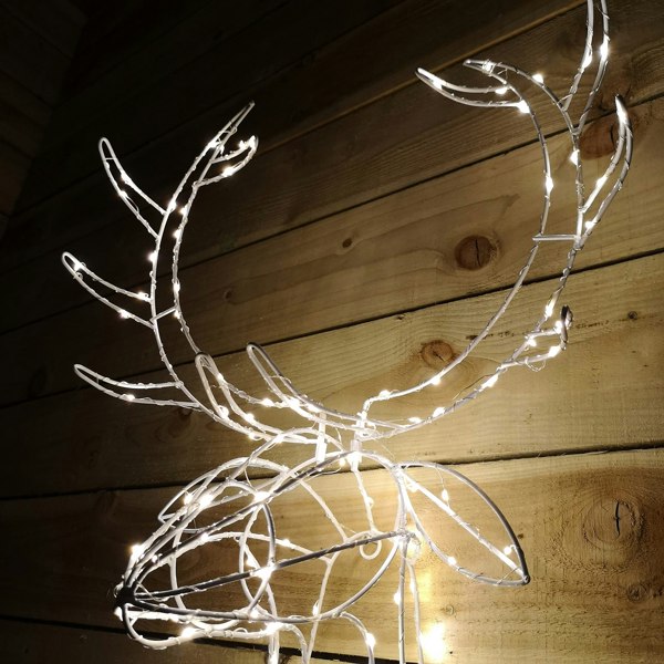 Samuel Alexander 70cm Festive Christmas Indoor Outdoor Twinkling LED Reindeer Head in Warm White