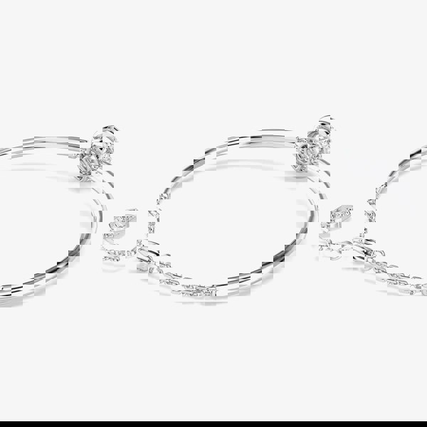 Swarovski Dextera Rhodium Plated Round White Crystal Bangle 5733399