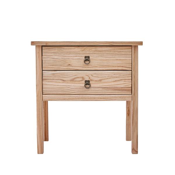 Montese 2 Drawer Bedside Table Ring Handle