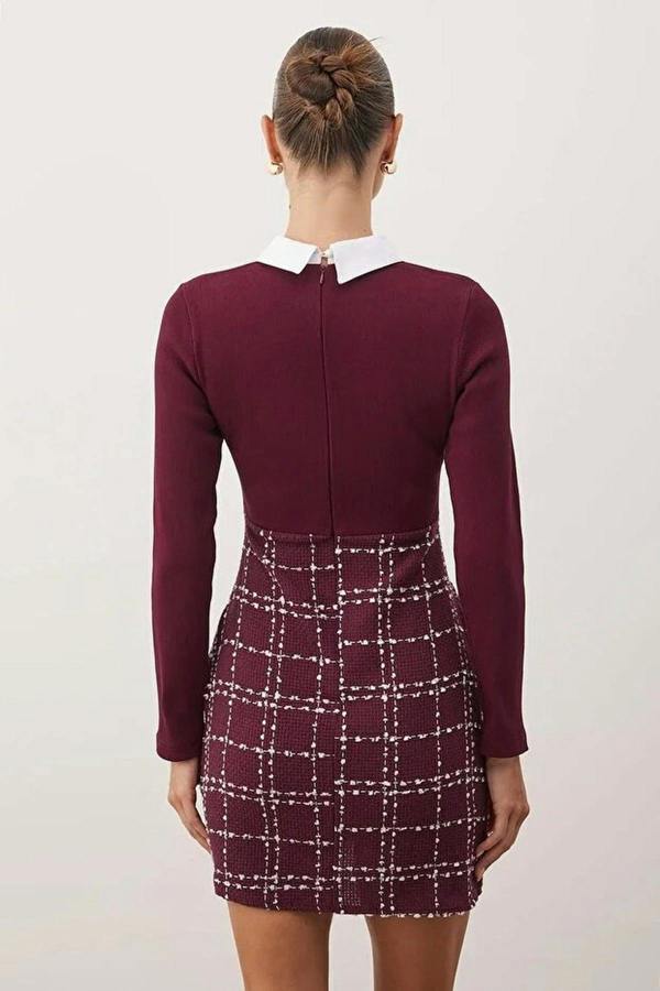 WOVCOR Tweed Argyle Woven Dress