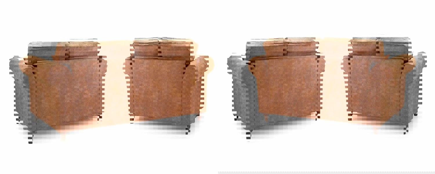 Oakland Suede Sofa 3+2 Seater Fabric Sofa in Tan Brown