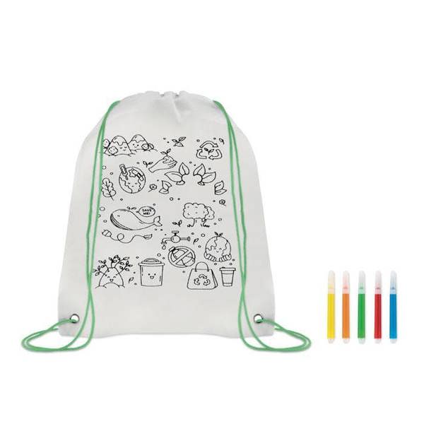 MidOcean Carrydraw Non-Woven Drawstring Bag - Lime