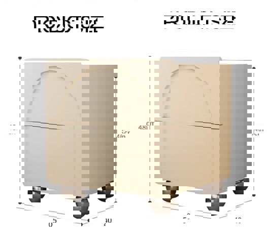 Niomi Bedside Table, Cream-Weilai Concept-Weilai Concept