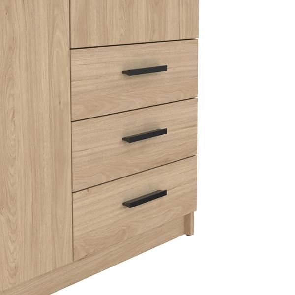 Furniture To Go Sprint Wardrobe with 2 Doors + 3 Drawers in Jackson Hickory