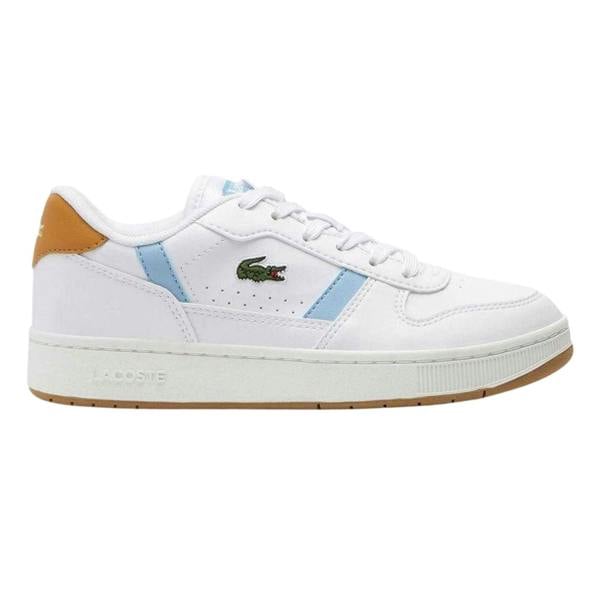 Lacoste Childrens/Kids T-Clip Set Flat Trainers - White/Blue - 