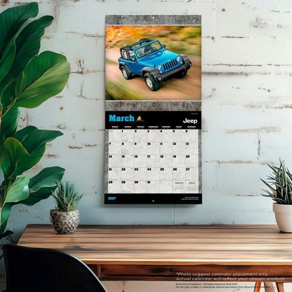 Jeep Calendar 2027, Wall Calendars, Month To View, Transport, Gift