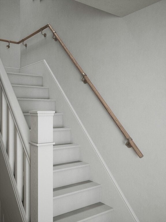 Handrails Direct Oversley Walnut Quarter Landing Handrail