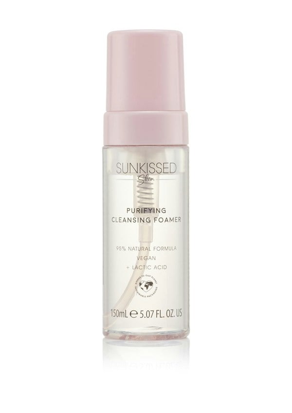 Sunkissed Skin Purifying Cleansing Foam 150ml - 95% Natural Formula, Vegan + Lactic Acid