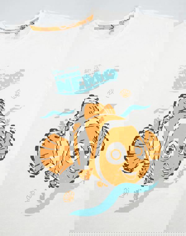 Disney Womens White Finding Nemo Short Sleeve Long Leg Pyjama Set