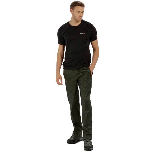 Regatta Great Outdoors Mens Classic Pack It Waterproof Overtrousers - Bayleaf