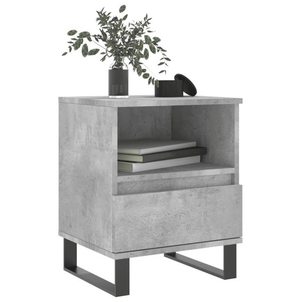 Berkfield Bedside Cabinet Concrete Grey 40x35x50 cm Engineered Wood